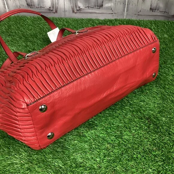 Coach Taylor Gathered Leather Alexis Carryall Tote Red NWT - Picture 12 of 16